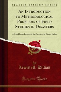 Cover Introduction to Methodological Problems of Field Studies in Disasters
