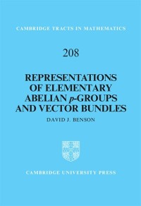 Cover Representations of Elementary Abelian p-Groups and Vector Bundles
