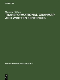 Cover Transformational Grammar and Written Sentences