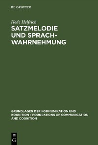 Cover Satzmelodie und Sprachwahrnehmung