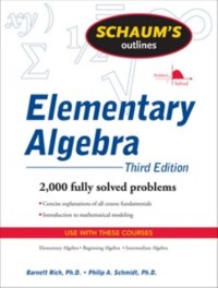 Cover Schaum's Outline of Elementary Algebra, 3ed