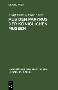 Cover Aus den Papyrus der Königlichen Museen