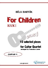 Cover Guitar 1 part of "For Children" by Bartók for Guitar  Quartet