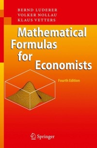 Cover Mathematical Formulas for Economists