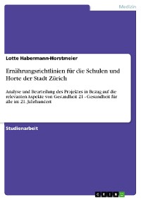 Cover Ernährungsrichtlinien für die Schulen und Horte der Stadt Zürich