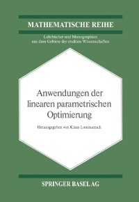 Cover Anwendungen der Linearen Parametrischen Optimierung