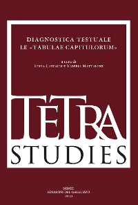 Cover Diagnostica testuale. Le «Tabulae capitulorum»