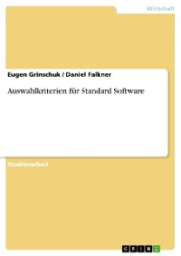 Cover Auswahlkriterien für Standard Software