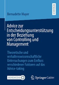 Cover Advice zur Entscheidungsunterstützung in der Beziehung von Controlling und Management