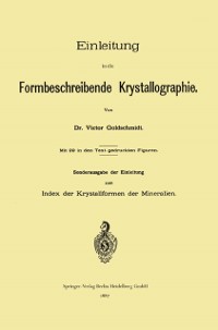 Cover Einleitung in die Formbeschreibende Krystallographie
