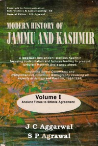 Cover Modern History of Jammu and Kashmir