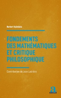 Cover Fondements des mathematiques et critique philosophique