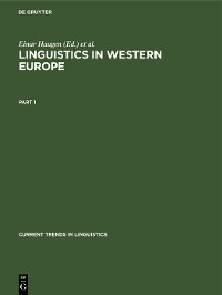 Cover Linguistics in Western Europe. Part 1