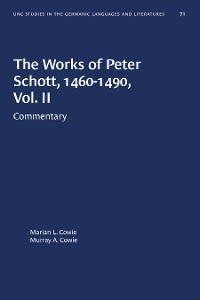 Cover The Works of Peter Schott, 1460-1490, Vol. II