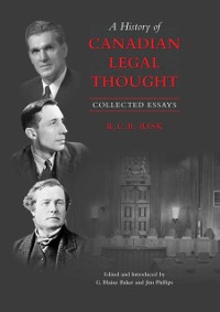 Cover A History of Canadian Legal Thought