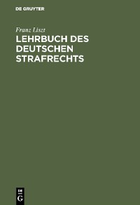 Cover Lehrbuch des deutschen Strafrechts