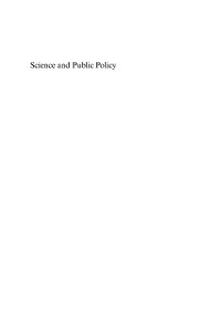 Cover Science and Public Policy