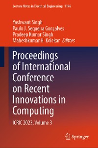 Cover Proceedings of International Conference on Recent Innovations in Computing