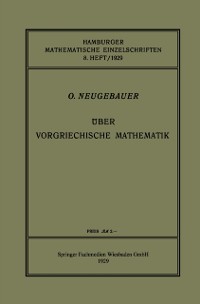 Cover Über Vorgriechische Mathematik