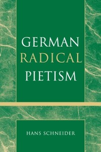 Cover German Radical Pietism