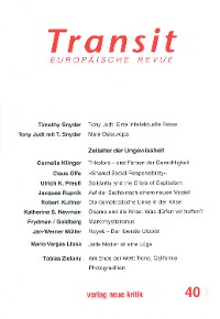 Cover Transit 40. Europäische Revue