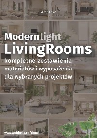 Cover Nowoczesny pokój dzienny - przydatne rozwiązania. Katalog z zestawieniami materiałów i wyposażenia