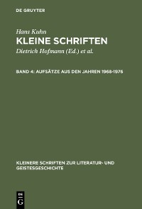 Cover Aufsätze aus den Jahren 1968–1976