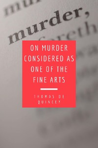 Cover On Murder Considered as one of the Fine Arts