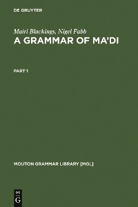 Cover A Grammar of Ma'di