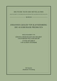 Cover Johannes Geiler von Kaysersberg, Die Augsburger Predigten