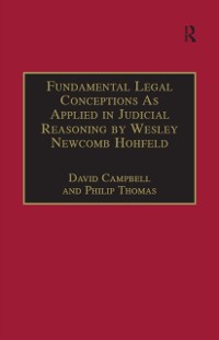 Cover Fundamental Legal Conceptions As Applied in Judicial Reasoning by Wesley Newcomb Hohfeld