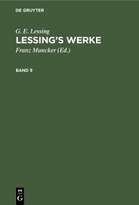 Cover G. E. Lessing: Lessing’s Werke. Band 9