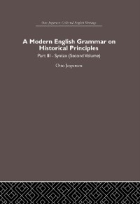 Cover A Modern English Grammar on Historical Principles