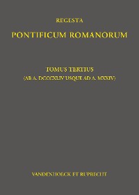 Cover Regesta Pontificum Romanorum
