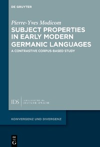 Cover Subject Properties in Early Modern Germanic Languages