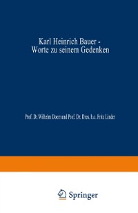 Cover Karl Heinrich Bauer, Worte zu Seinem Gedenken