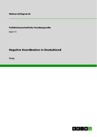 Cover Negative Koordination in Deutschland