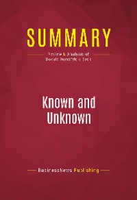 Cover Summary: Known and Unknown