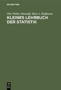 Cover Kleines Lehrbuch der Statistik