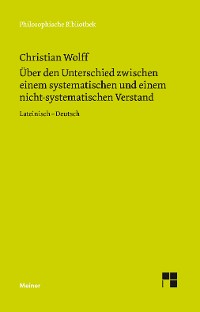 Cover Über den Unterschied zwischen dem systematischen und dem nicht-systematischen Verstand