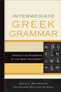 Cover Intermediate Greek Grammar