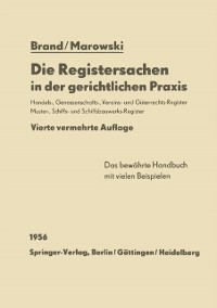 Cover Die Registersachen in der gerichtlichen Praxis