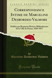 Cover Correspondance Intime de Marceline Desbordes-Valmore