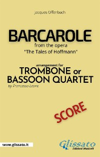Cover Barcarole - Trombone or Bassoon Quartet (score)