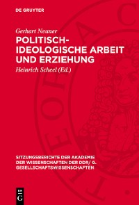 Cover Politisch-ideologische Arbeit und Erziehung