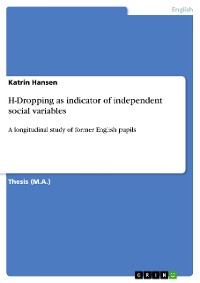 Cover H-Dropping as indicator of independent social variables