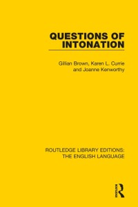 Cover Questions of Intonation
