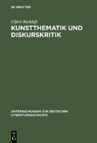 Cover Kunstthematik und Diskurskritik