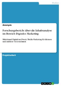 Cover Forschungsbericht über die Inhaltsanalyse im Bereich Digitales Marketing