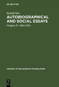 Cover Autobiographical and Social Essays